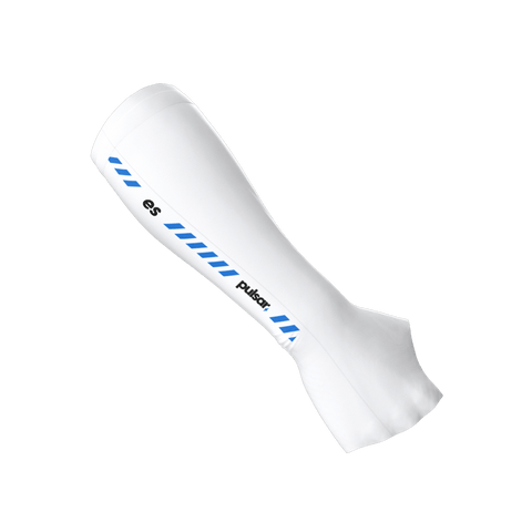 eS eSports Arm Sleeve L Large palm short by Pulsar Gaming Gears in white, designed for gamers. Features quick-drying material and friction reduction, ideal for use with glass mousepads for smoother gameplay