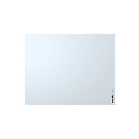 White Superglide Glass Mousepad v2 L (Large) with a 1.5mm tempered glass surface for ultra-smooth mouse movements and enhanced portability. Made with durable Gorilla Glass and an anti-slip silicone rubber base for maximum grip on surfaces